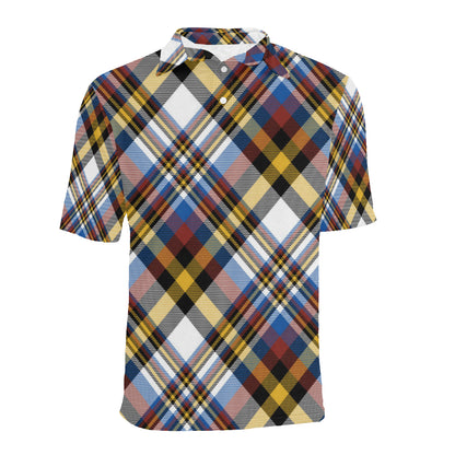 Madras Pattern Print Design 01 Men Polo Shirt
