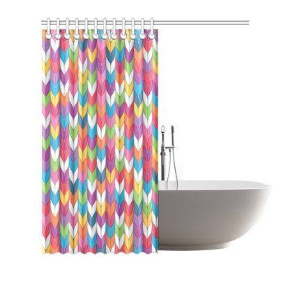Knit Pattern Print Design 01 Shower Curtain