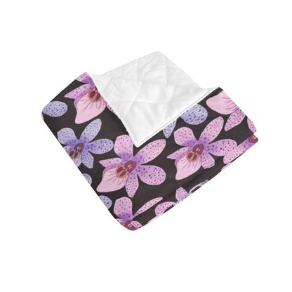 Orchid Pattern Print Design OR08 Premium Quilt