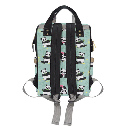 Panda Pattern Print Design A05 Diaper Bag Backpack