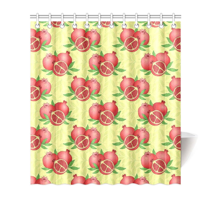 Pomegranate Pattern Print Design PG07 Shower Curtain