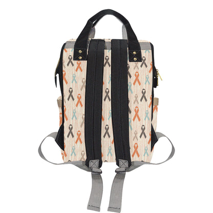 Cancer Awareness Pattern Print Design 01 Diaper Bag Backpack