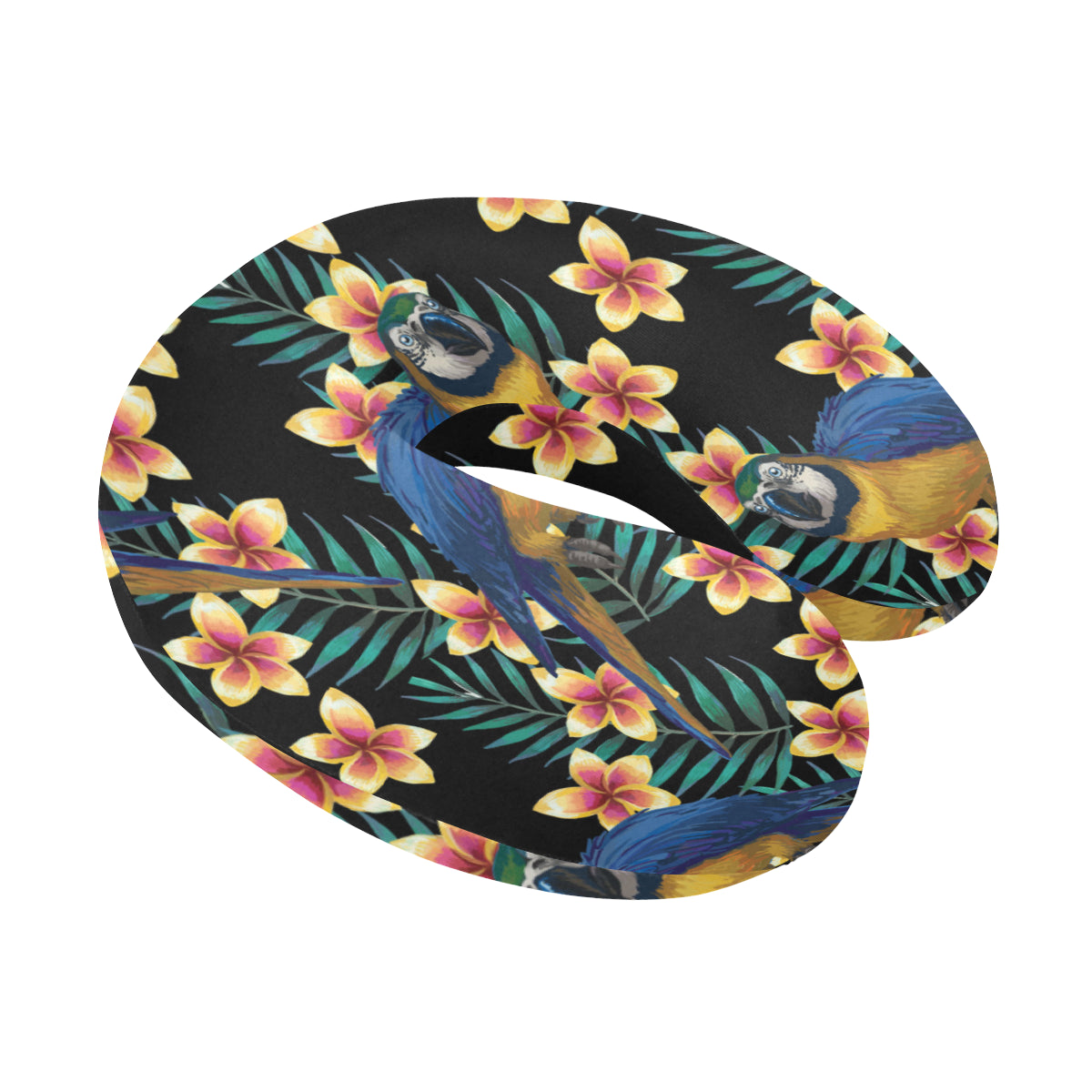 Macaw Pattern Print Design 01 U-Shaped Travel Neck Pillow