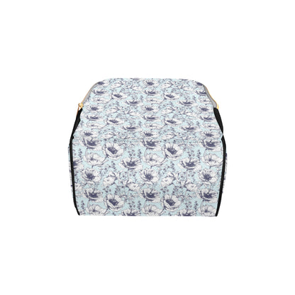 Anemone Pattern Print Design 02 Diaper Bag Backpack