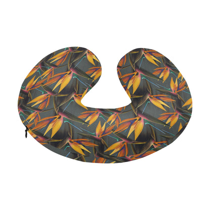 Bird Of Paradise Pattern Print Design 01 U-Shaped Travel Neck Pillow