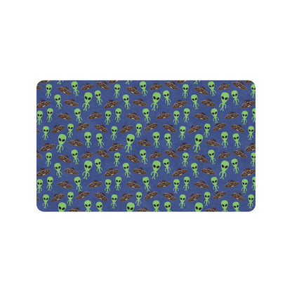 Alien Green UFO Pattern Rubber Doormat
