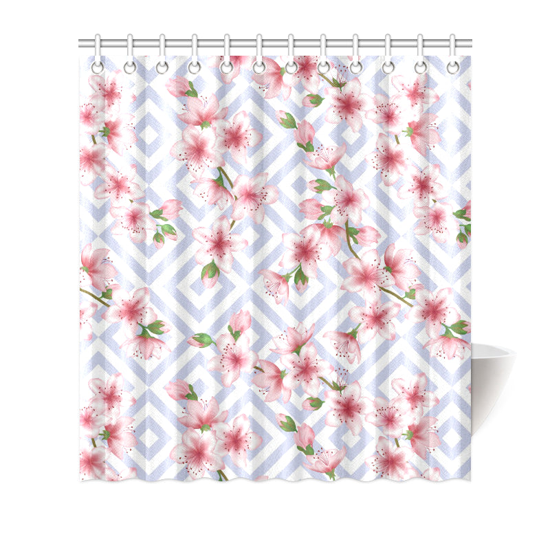 Cherry Blossom Pattern Print Design CB07 Shower Curtain