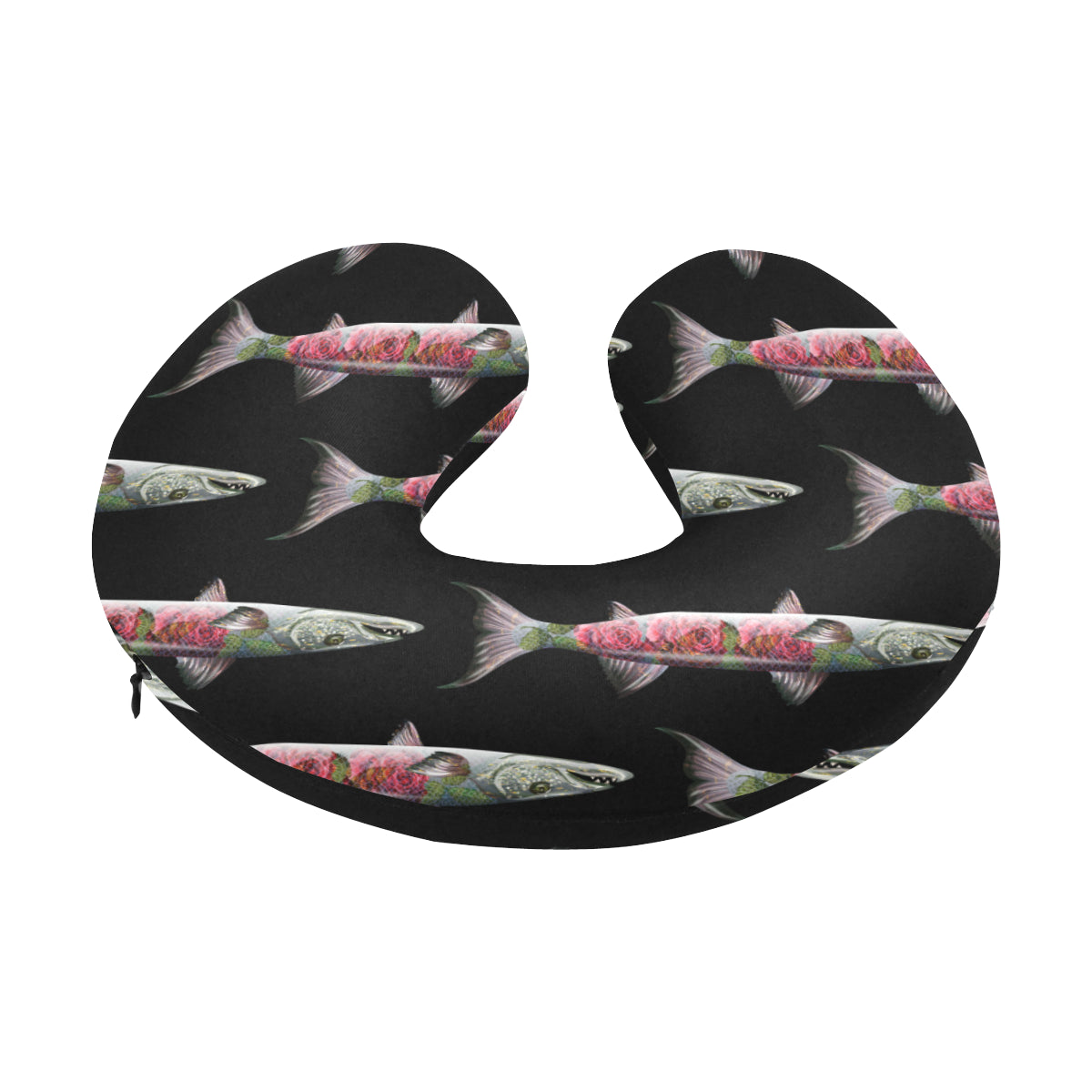 Barracuda Pattern Print Design 02 U-Shaped Travel Neck Pillow