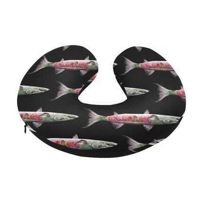 Barracuda Pattern Print Design 02 U-Shaped Travel Neck Pillow