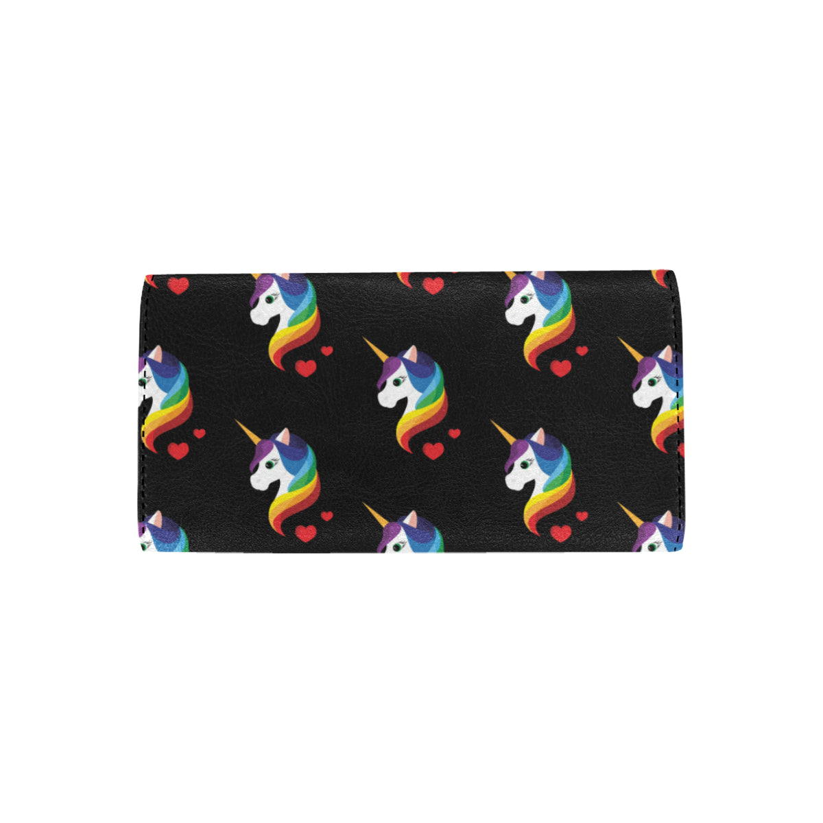 Rainbow Unicorn Pattern Print Design A03 Women's Trifold Wallet