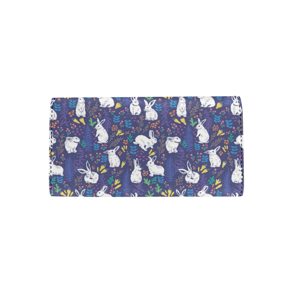Bunny Pattern Print Design 01 Women's Trifold Wallet