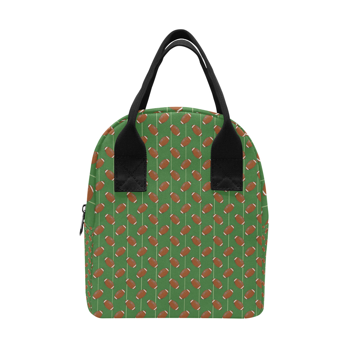 American Football on Field Themed Insulated Lunch Bag