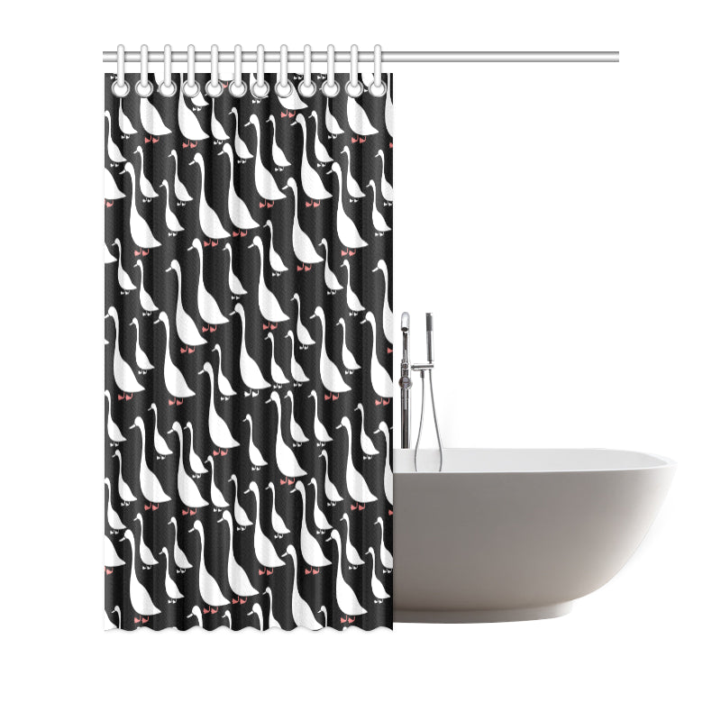 Goose Pattern Print Design 01 Shower Curtain