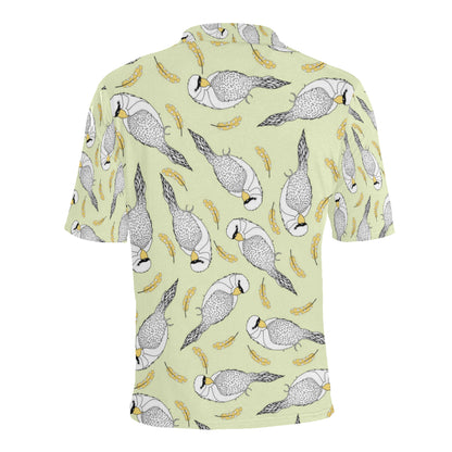 Parakeet Pattern Print Design A03 Men Polo Shirt