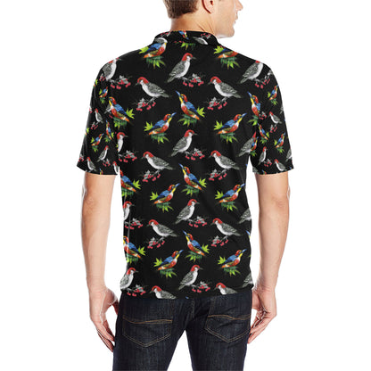 Birds Pattern Print Design 06 Men Polo Shirt