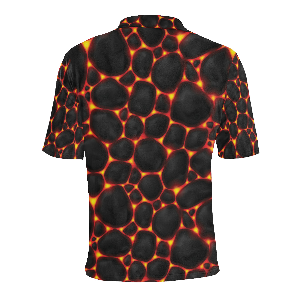 Lava Pattern Print Design 01 Men Polo Shirt