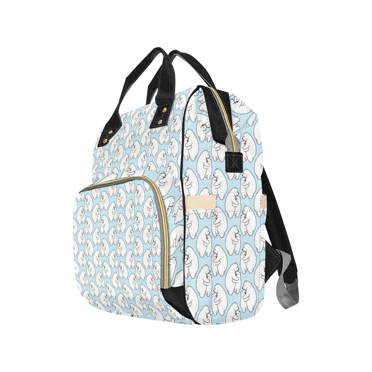 Polar Bear Pattern Print Design PB08 Diaper Bag Backpack