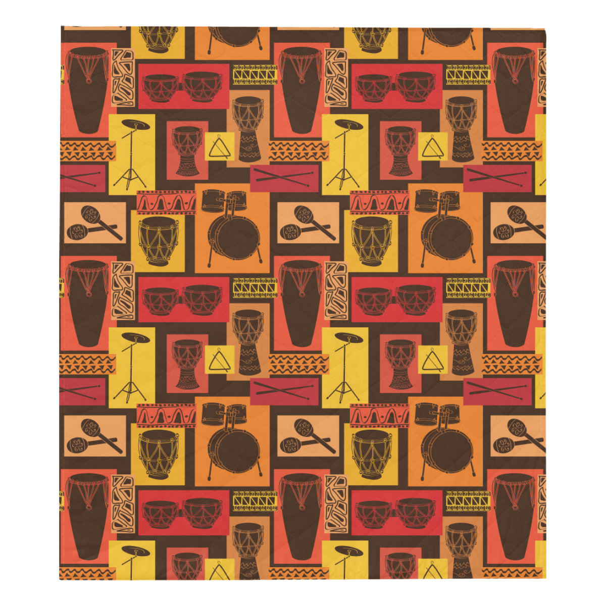 Percussion Pattern Print Design 02 Premium Quilt