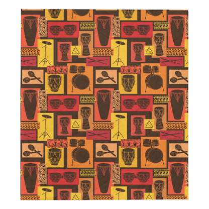 Percussion Pattern Print Design 02 Premium Quilt