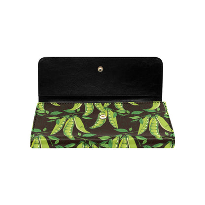 Peas Pattern Print Design A03 Women's Trifold Wallet