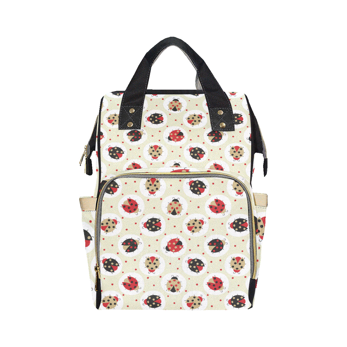Ladybug Pattern Print Design 03 Diaper Bag Backpack