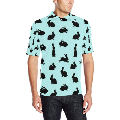 Rabbit Pattern Print Design RB010 Men Polo Shirt