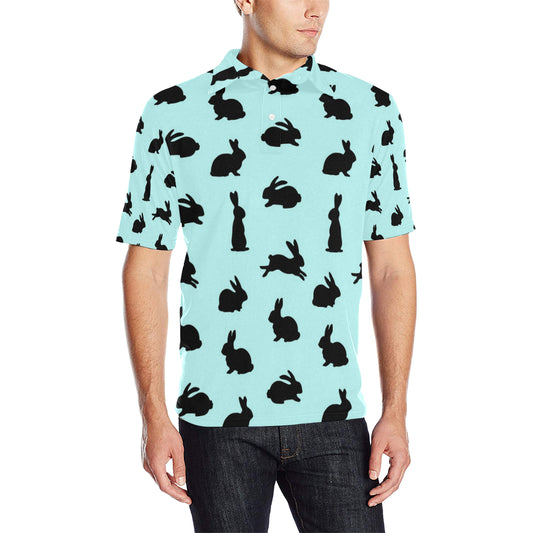 Rabbit Pattern Print Design RB010 Men Polo Shirt