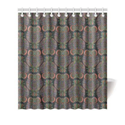 Owl Pattern Print Design A05 Shower Curtain