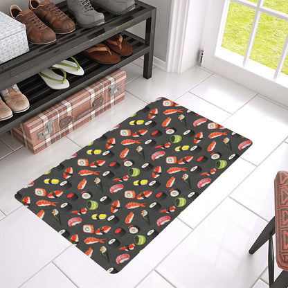 Sushi Design Print Rubber Doormat