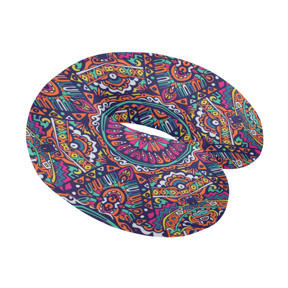 Boho Pattern Print Design 06 U-Shaped Travel Neck Pillow