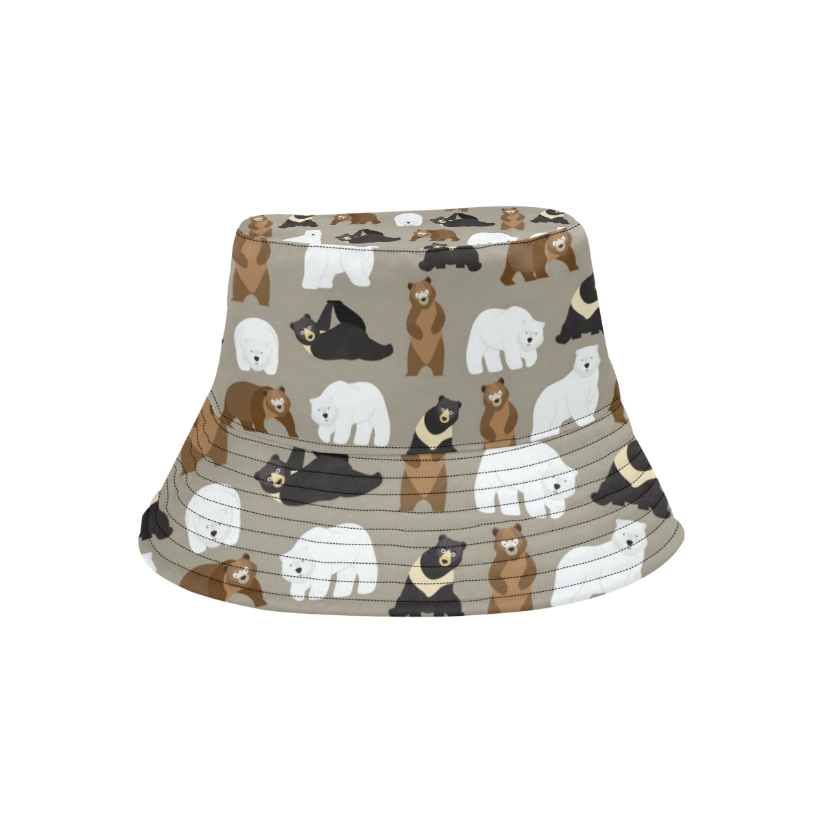 Bear Pattern Print Design BE03 Unisex Bucket Hat