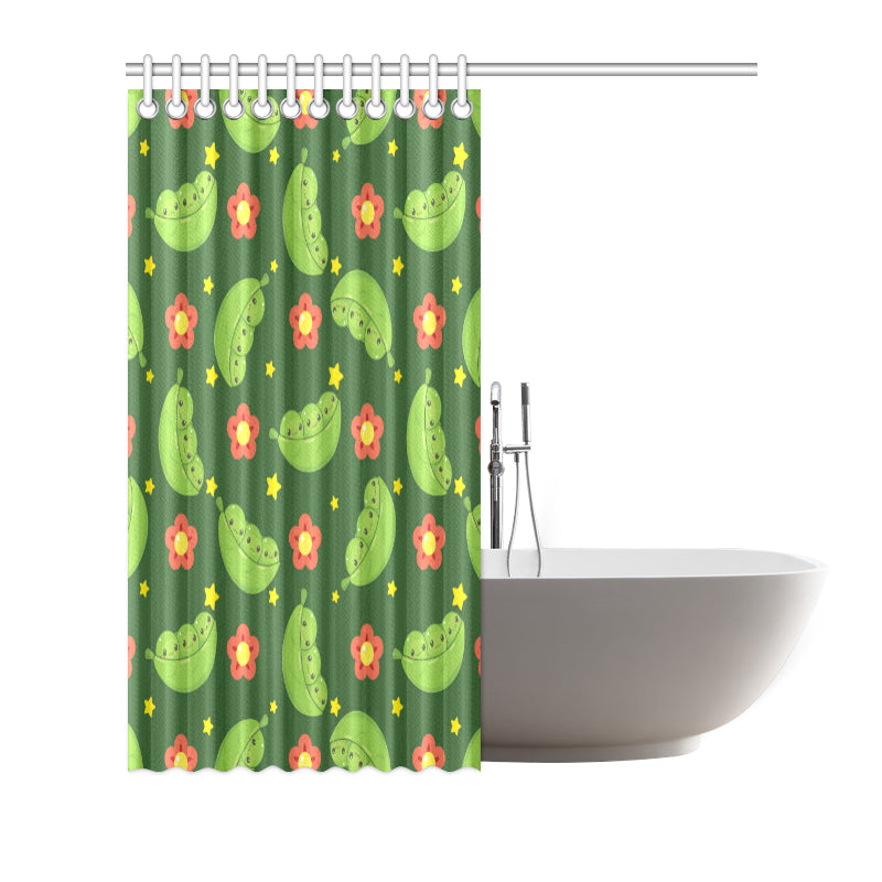 Peas Pattern Print Design A01 Shower Curtain