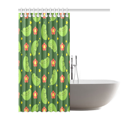 Peas Pattern Print Design A01 Shower Curtain