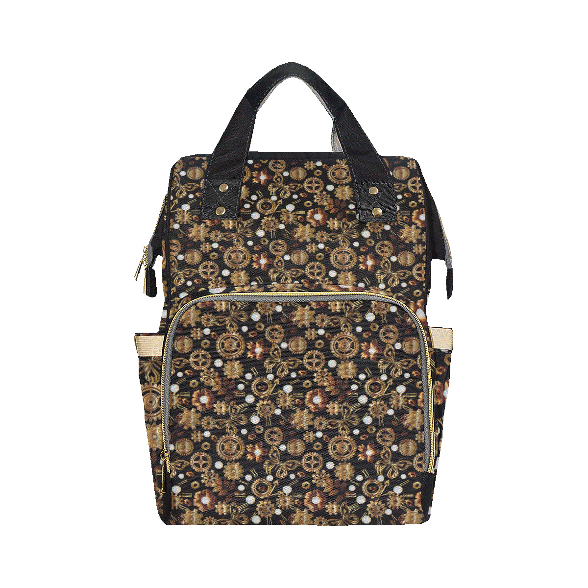 Steampunk Butterfly Design Themed Print Diaper Bag Backpack