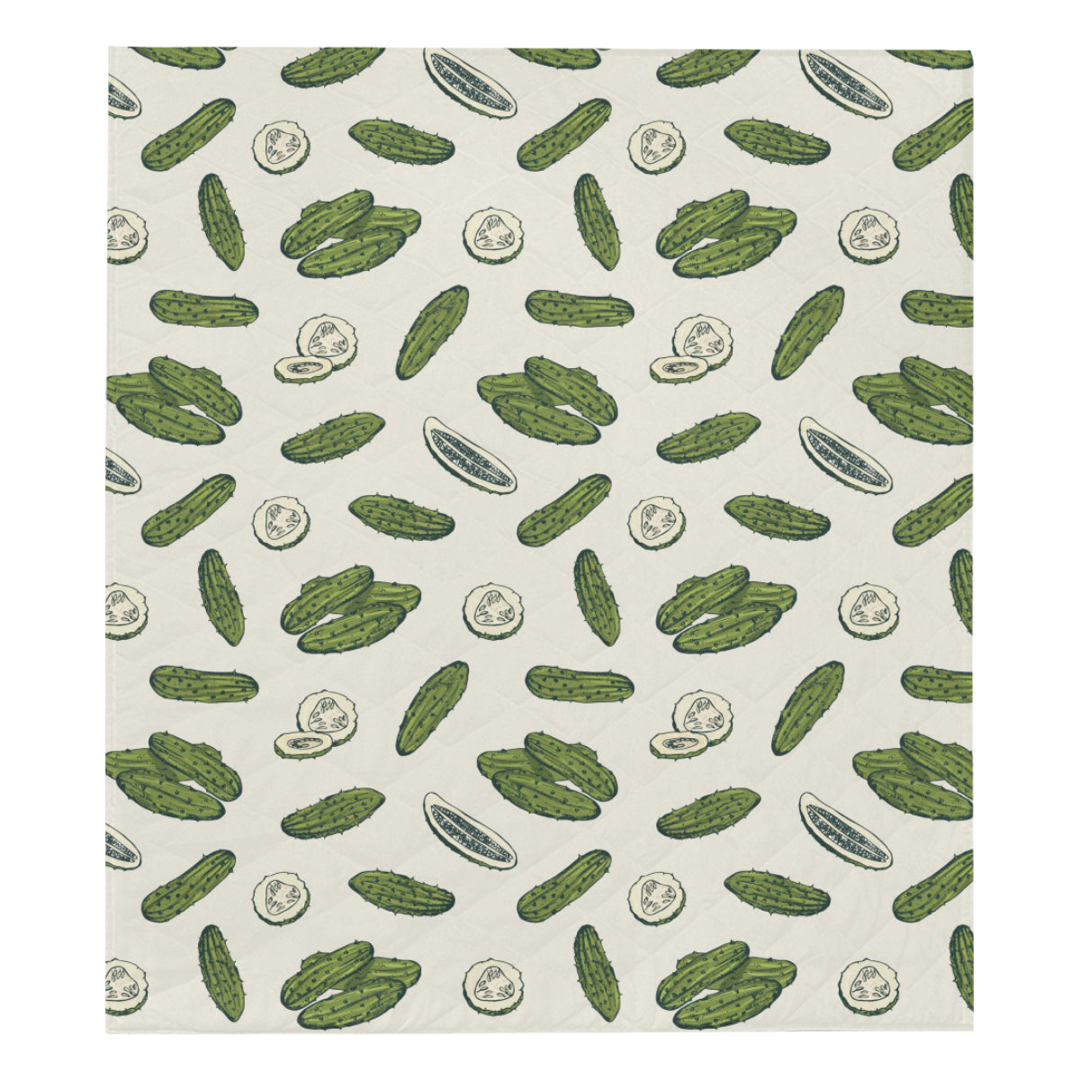 Cucumber Pattern Print Design CC05 Premium Quilt