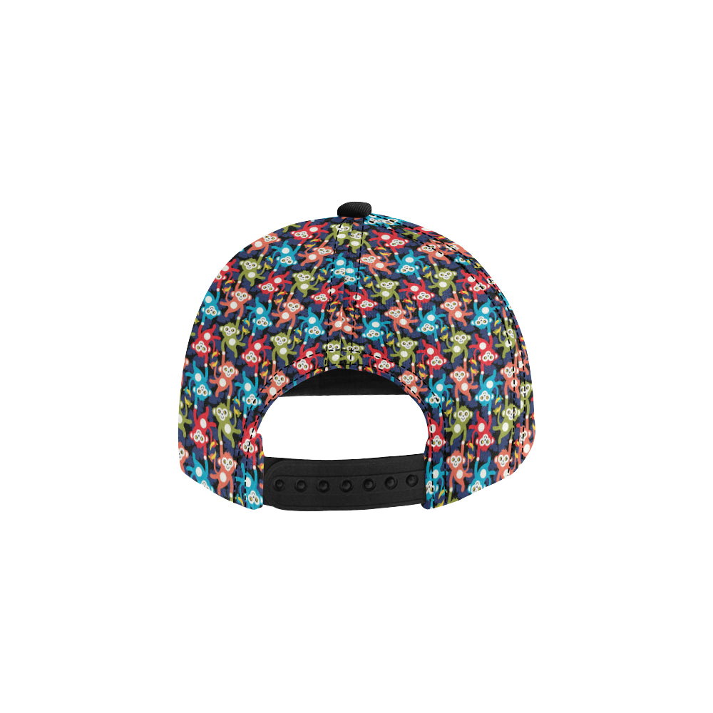 Monkey Colorful Design Themed Print Snapback Cap