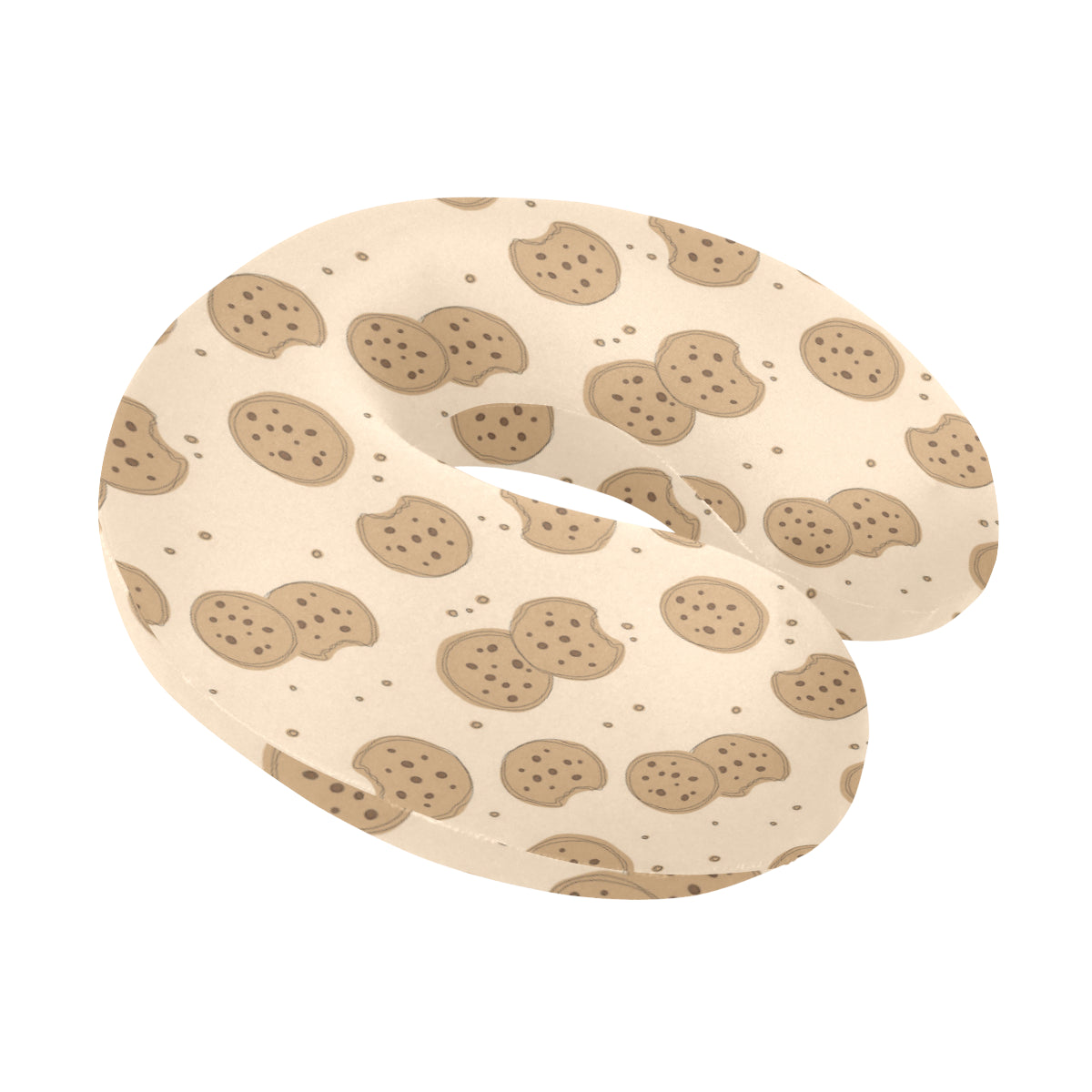 Biscuit Pattern Print Design 02 U-Shaped Travel Neck Pillow