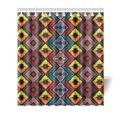 African Pattern Print Design 08 Shower Curtain