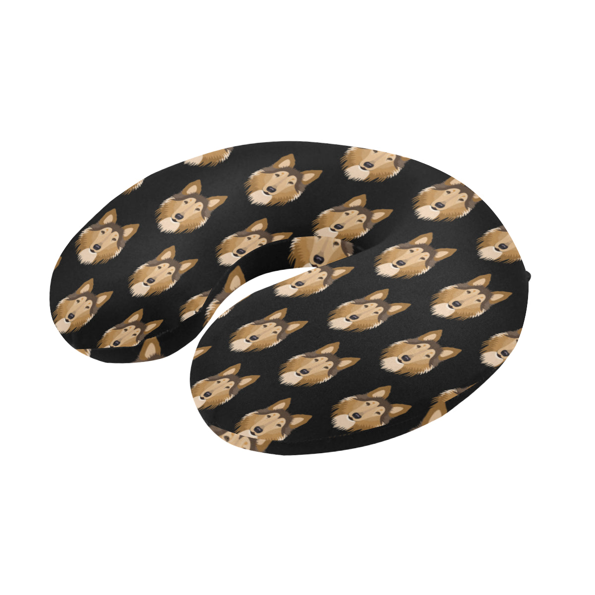 Collies Pattern Print Design 01 U-Shaped Travel Neck Pillow