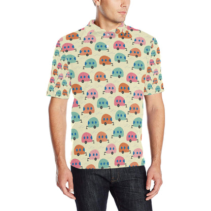 Camper Pattern Print Design 06 Men Polo Shirt