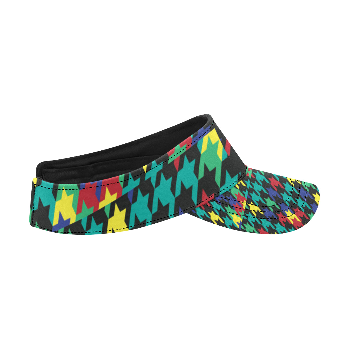 Houndstooth Colorful Pattern Print Design 02 Unisex Sun Visor