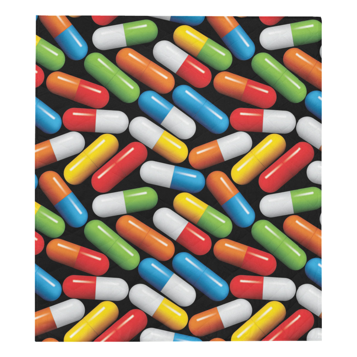 Pill Pattern Print Design A02 Premium Quilt