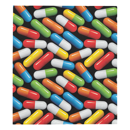 Pill Pattern Print Design A02 Premium Quilt