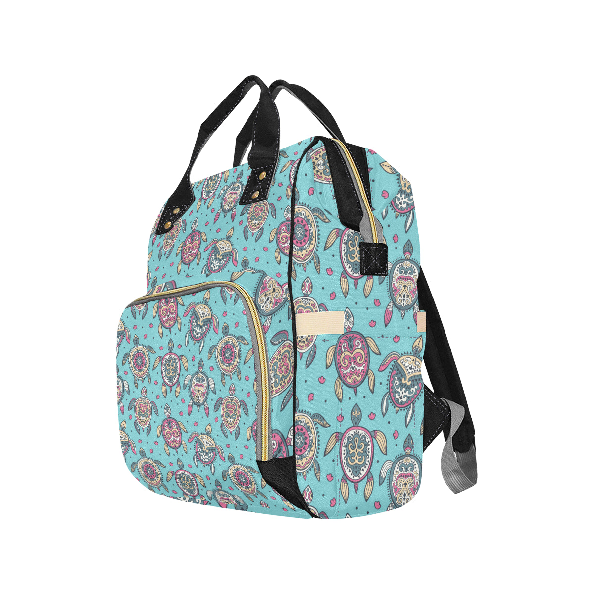 Sea Turtle Art Pattern Diaper Bag Backpack