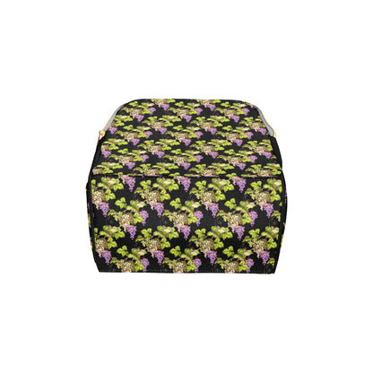 Grape Pattern Print Design GP04 Diaper Bag Backpack