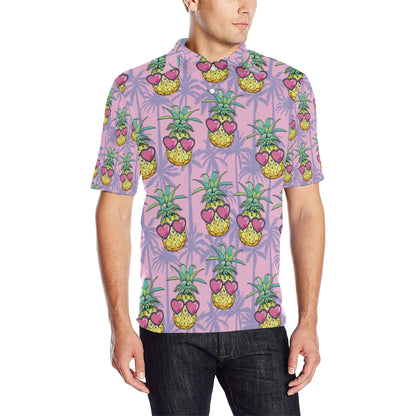 Pineapple Pattern Print Design PP06 Men Polo Shirt