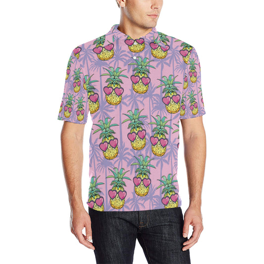 Pineapple Pattern Print Design PP06 Men Polo Shirt