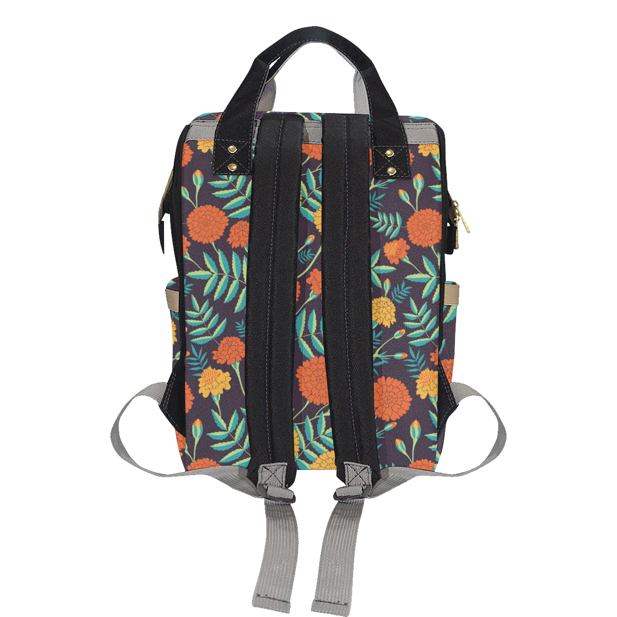 Marigold Pattern Print Design MR01 Diaper Bag Backpack
