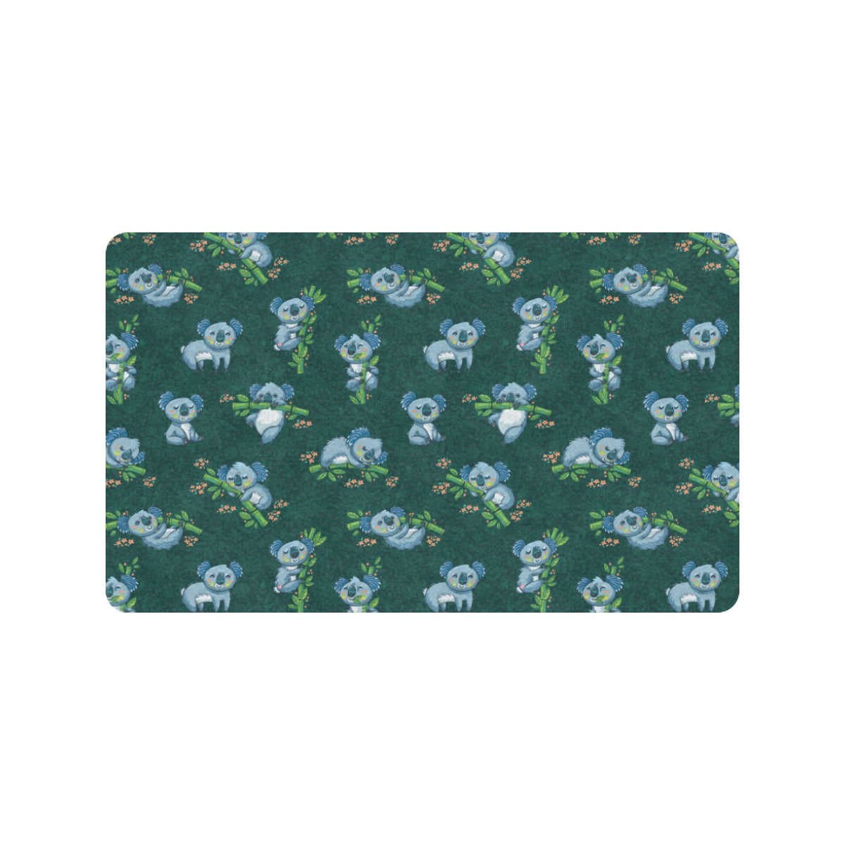 Koala Blue Design Print Rubber Doormat
