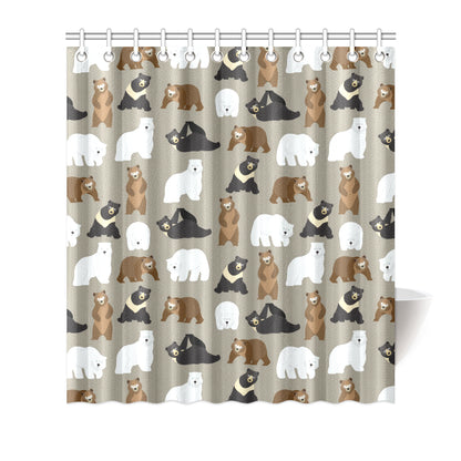 Bear Pattern Print Design BE03 Shower Curtain